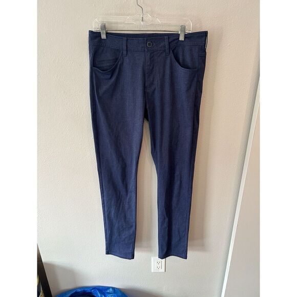 Rhone Commuter Pants Mens Size 32 32x33 Blue Stretch Chino - Picture 1 of 11